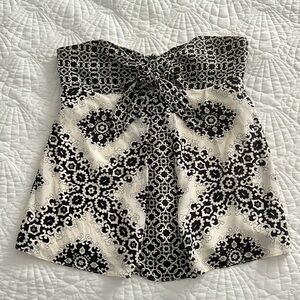 Sheer strapless White House Black Market top